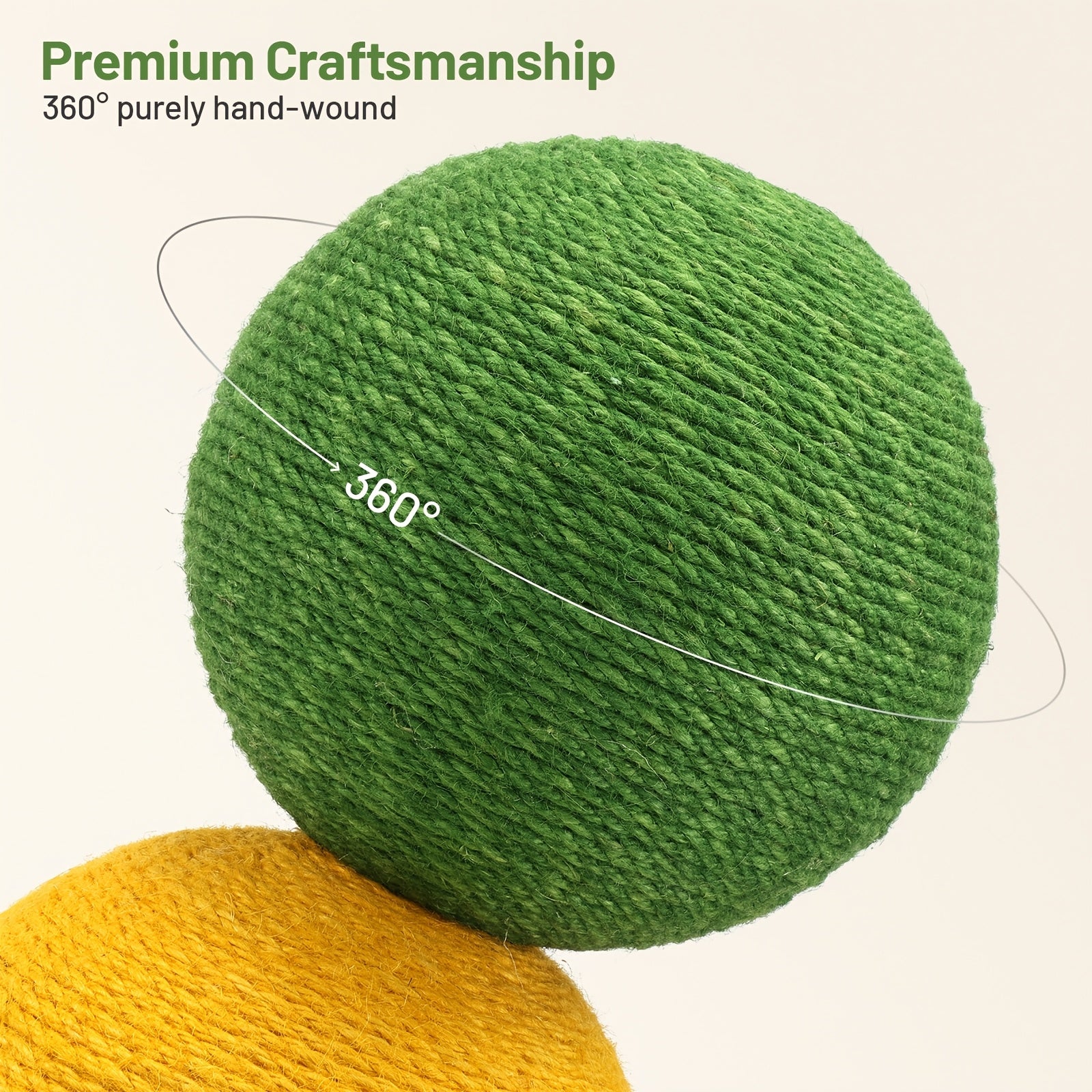 Candy Skewer Cat Scratch Ball Scratching Post Features Three Scratch Balls That Rotate 360°, Made from Durable And Scratch-Resistant Materials, Perfect for Kittens And Ideal for Homes with Multiple Cats