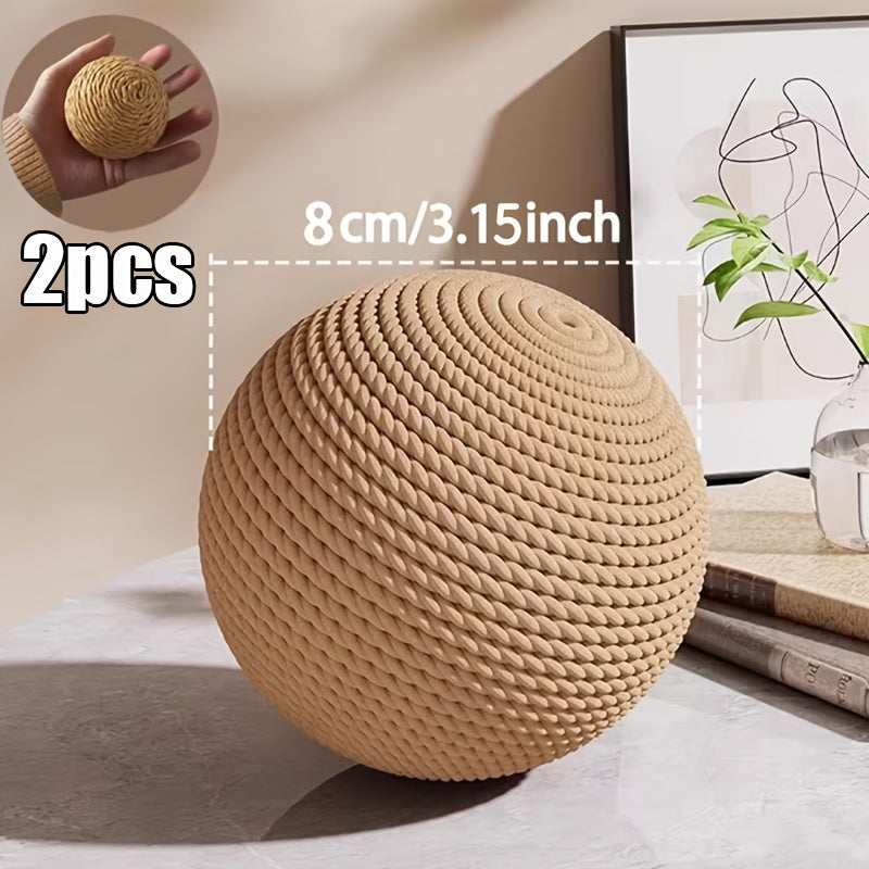 2\u002F3pcs Large Sisal Cat Toy Ball |Safety Sisal Material, Self-Entertainment, Perfect for Indoor\u002FOutdoor Holiday Playtime, Ideal for Medium-Sized Cats, Great Christmas\u002FHalloween\u002FNational Cat Day Gift for Cat Owners